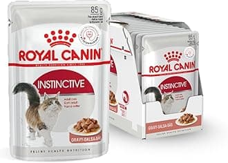 Royal Canin Instinctive Adult Cat Food, 85 Grams, Pack of 12 Sachet, Wet Food, Supports Active Behavior, Urinary Tract Health & Renal Health, Instinctively Preferred
