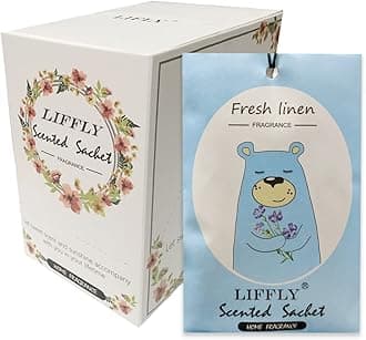 14 Packs Fresh Linen Scented Sachets Bags fit Drawers and Closets Gift Box