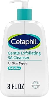 Cetaphil Gentle Exfoliating SA Cleanser, Foaming Gel Cleanser for All Skin Types, 8 Oz Pump Bottle, Salicylic Acid, Mandelic Acid & Gluconolactone, Gently Exfoliates, Dermatologist Recommended Brand