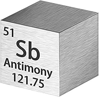 Cube Density Cubes High Density Element for Element Collections Lab Experiment Material Heavy Small Objects Experience(1 Inch,Antimony)