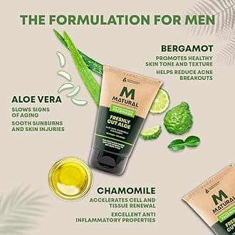 Matural All Natural Everyday Cleansing Face wash for Men, Freshly Cut Aloe with Aloevera, chamomile & bergamot - 100 gm (Pack of 1)