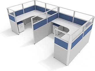 SUNLINE Office Cubicles Furniture Kit - Customizable Desk Cubicle Workstation...