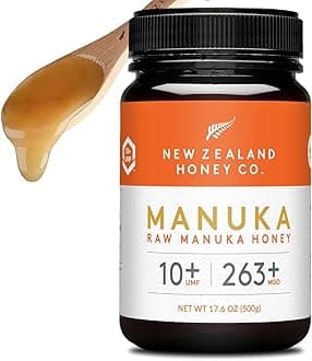New Zealand Honey Co. Raw Manuka Honey UMF 10+ | MGO 263+, 17.6oz / 500g | Organic Medical Grade Manuka Honey for Daily Wellness, Skin Care & Dogs