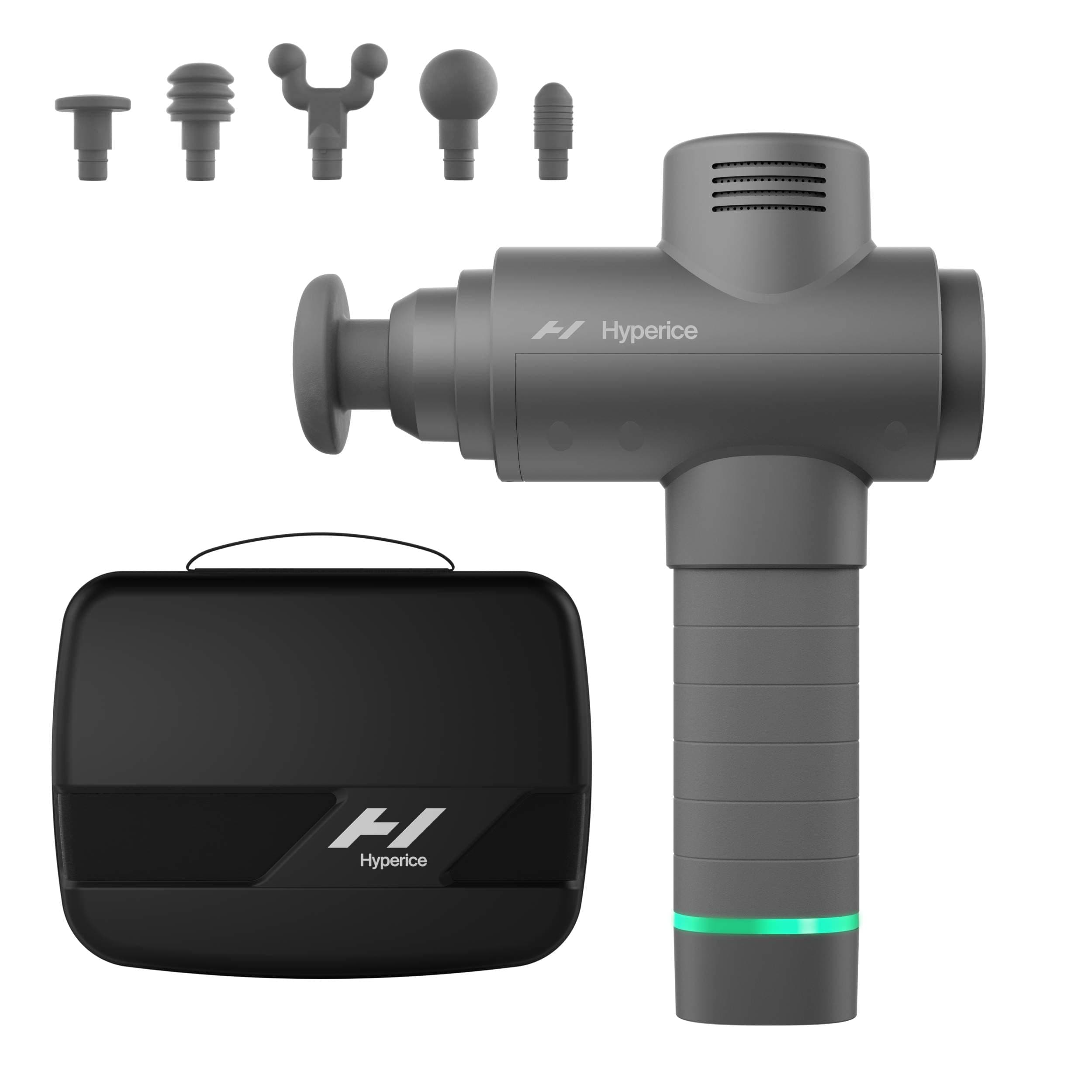 Hypervolt 2 - Featuring Quiet Glide Technology - Handheld Percussion Massage Gun | 3 Speeds, 5 Interchangeable Heads | Helps Relieve Sore Muscles and Stiffness (Hypervolt 2 w/Carrying Case)