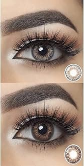 Diamond Eye Monthly Disposable Contact Lenses Honey & Grey Color (Pack of 2)