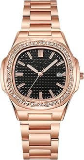 Mens Watch Analog Quartz Stainless Steel Date Watches Business Casual Business Watches for Men Women Luxury Style