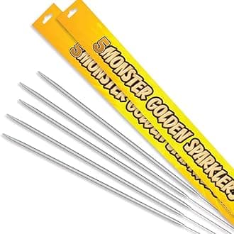 Sponsored Ad – 45cm Giant Golden Sparklers | Extra Long Burn Time for Indoor and Outdoor Use | Sparklers For Weddings, Birthdays, Bonfire Night, Christmas, New Year | Safe for Children Above 16 Years (50 Sparklers)