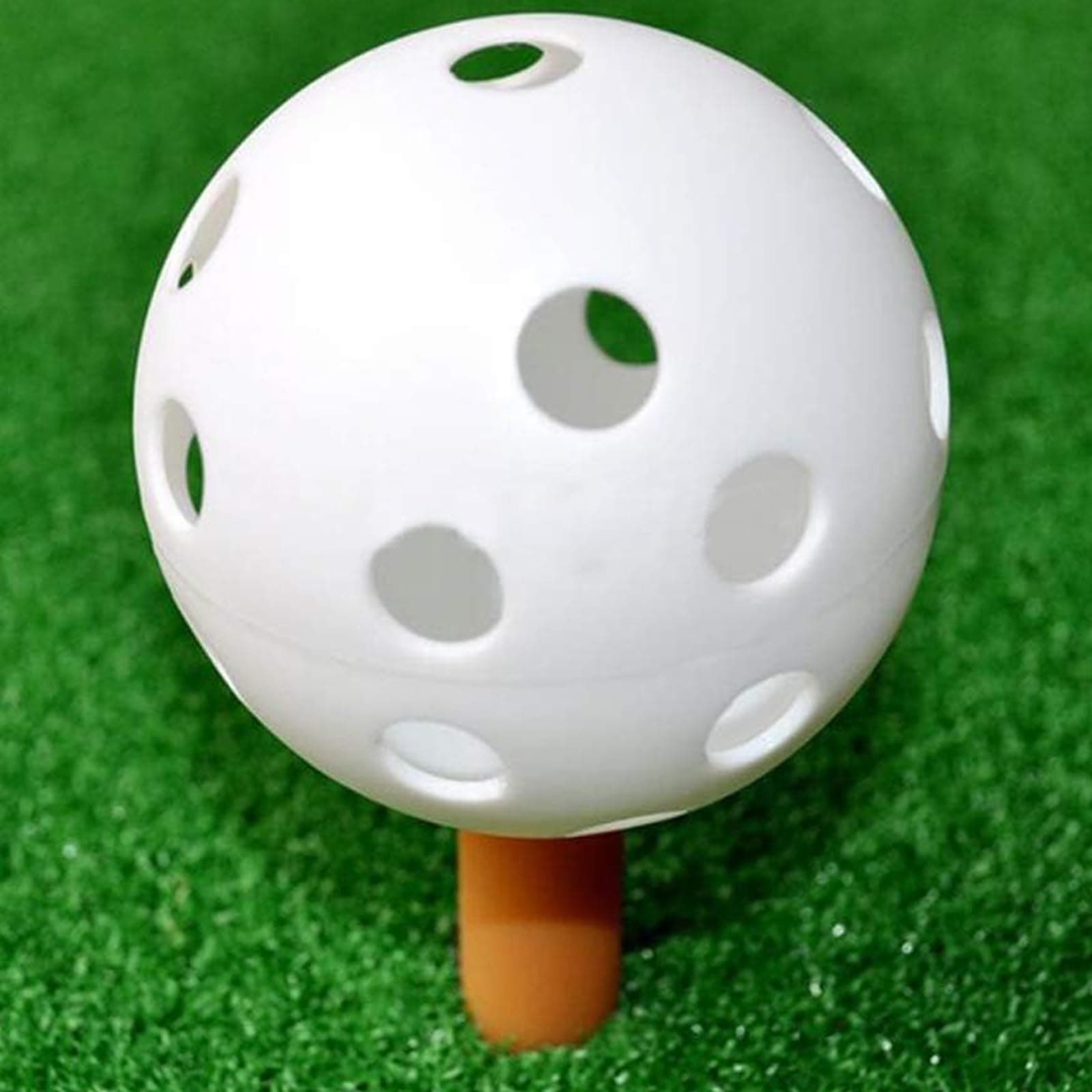 Tebery 100 Pack White Plastic Golf Training Balls - Airflow Hollow 5 Inch Wiffle Golf Balls for Driving Range, Swing Practice, Home Use