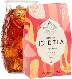 Harney & Sons Tropical Mango Fresh Brew Iced Tea, Three 2-quart bags