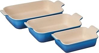 Le Creuset Stoneware Heritage Set 3 Rectangular Dishes, Marseille