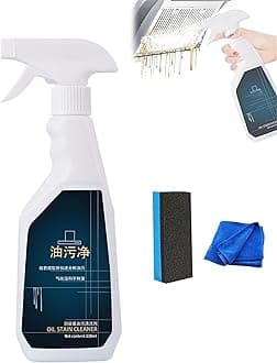 Kitchen Stain Remover, Kitchen Oil Stain Cleaner, Foaming Heavy Oil Stain Cleaner, Kitchen Grease Cleaner, Removes Stubborn Grease and Grime, for Kitchen, Bathroom Etc (1Pcs)