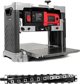 - FindBuyTool 13" Benchtop Wood Thickness Planer with Helical Cutterhead, 120V 15-AMP 20000RPM Power Electric Motor Infeeding Worktable for Woodworking
