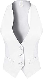 Design by Olivia Women's Dressy Casual Versatile Racerback Vest Tuxedo Suit Waistcoat
