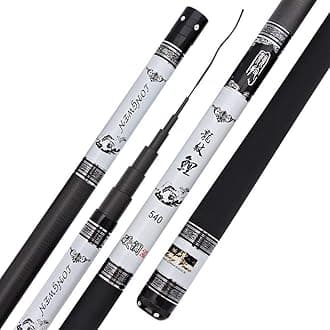BGSFF Fishing Rod Extra Long High Carbon Fiber Telescopic Power Hand Pole Fishing Rod 3.6M-10M Freshwater Feeder Rod Stick Spare Tip (Color : White, Size : 6.3m)