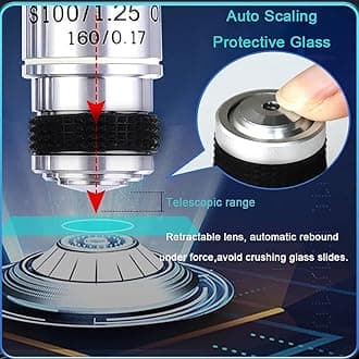 COYEUX 30000X/40000X/50000X HD Biological Microscope, Binocular Microscope for Adults, 185 Achromatic Objective, Dual LED Illumination, for School Home Education