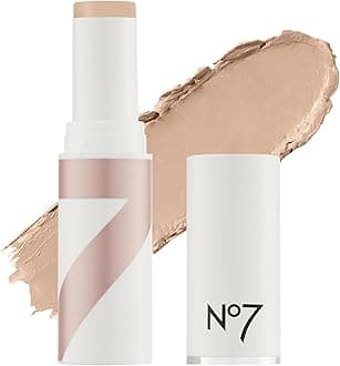 No7 Stay Perfect Stick Foundation - Medium Coverage Long Wear Cream Foundation for All Skin Types - Contains Squalene for Hydrating Foundation Makeup - Calico, (10g)