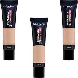 L’Oréal Paris 3 x New L'Oreal Infallible 24H Matte Cover Foundation 30ml - 175 Sand