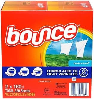 Bounce Dryer Sheets, Outdoor Fresh 320 Count - Formulated To Fight Wrinkles