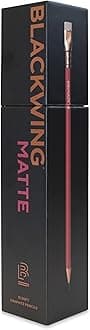 Blackwing Matte Pencils - 12 Count, Red Finish, 3B Soft Lead, Premium Wood, Japanese Graphite, Great for Drawing