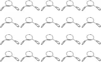 uxcell Fuel Line Hose Clips, 20pcs 5mm ID Fit 6-6.5mm OD Hose 304 Stainless Steel Water Pipe Air Tubing Spring Hose Clamps for Motorcycle Scooter
