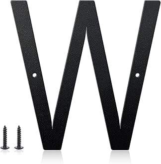 28 Inch House Numbers and Metal Letters for Outdoor Signs, House Numbers for Outside, Aluminum Address Letters and Numbers for Door, Mailbox, Garden, Perfect for Home or Office (Letter W)
