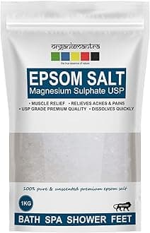 Organix Mantra Epsom Bath Salt For Muscle Relief, Relieves Aches & Pains, 1Kg