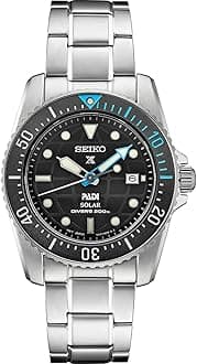 SEIKOSolar Dive Watch for Men - Prospex Collection - LumiBrite Hands - Water Resistant 200M