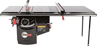SAWSTOP 10-Inch Industrial Cabinet Saw, 5-HP, 52-Inch Industrial T-Glide Assembly (ICS53230-52)