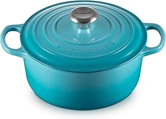 Le Creuset Enameled Cast Iron Signature Round Dutch Oven, 4.5 qt., Caribbean