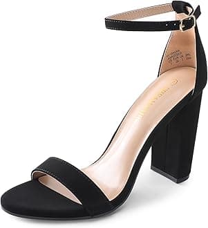 DREAM PAIRS Women's Hi-Chunk High Heel Pump Sandals