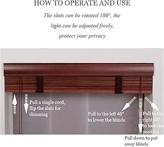 Sonakia Blackout Venetian Blinds, Real Wood Blinds for Windows, Indoor and Outdoor Horizontal Blinds, 60/70/80/90/100/110cm Wood Venetian Shades,WxH-60x91cm/24 * 36in