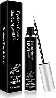 Eyelash Growth Serum, Eyebrow Enhancer, Grow Longer Fuller Thicker Eyelashes and Eyebrows, Lash Boost Serum Lashes & Brows, Skin-Friendly Formula - 5ml