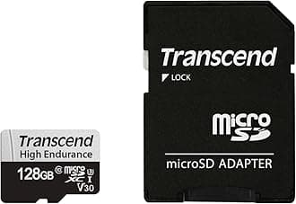 Transcend USD350V 128GB High Endurance microSDXC Class 10 U3 V30 Memory Card for Dash Cam & Security Cameras with Adapter TS128GUSD350V