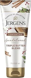 Jergens Vanilla Sandalwood Body Butter Lotion, Moisturizer Infused with Vanilla and Sandalwood Essential Oil, For All Skin Types, 7 Fluid Ounces