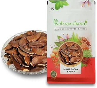 IndianJadiBooti Sugar Badam Kadwa - Kadua Badam - Sky Fruit - Almond, 400 Grams | (Pack Of 2)