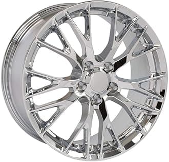 OE Wheels CV22C 20 Inch Rim Fits Corvette C7 Z06 Style 5x120.65 20x10 Chrome - Hollander 5734 (1)