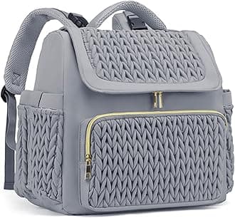 Diaper Bag Backpack, Baby Bag with Changing Pad, Travel Waterproof Diaper Bag Tote, Newborn Essentials Must Haves, Luxury baby shower gifts for boys & Girls, Grey