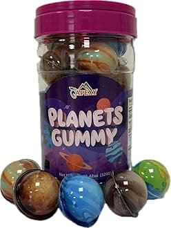 Apexy Mixed Planets Gummy Candy with Fruity Liquid Center Fat Free Fun & Delicious Space- Themed Treats Great for Halloween, Birthday, Trick Or Treat, Party 11.42oz