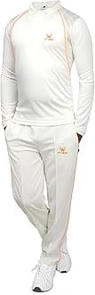 SPO-ZoneCricket Uniform Dress Set White T Shirt and Trousers, Adult Size, Men's
