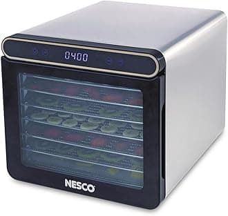 NESCO FD-7SSD Digital Food Dehydrator for Beef Jerky, Dried Fruit and Dog Treats, 7 Stainless Steel Trays, Silver