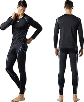 FITEXTREME MAXHEAT Mens Thermal Underwear Long Johns Set with Fleece Lined