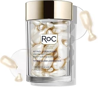 Roc - Retinol Correxion Line Smoothing Night Serum Capsules - Daily Anti-Aging Skin Care Treatment - Firming Moisturiser - 30-Piece