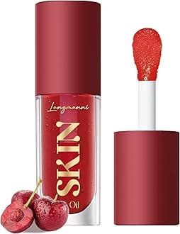 Moisturizing Lip Oil,No-Sticky Lip Gloss Lip Balm Lip Care,Fruit Flavoured Lip Oil For Dry Lip's Moisturizing Hydrating And Nourishing (Cherry)