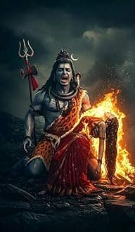 Samriddhi Shiv Sati Poster Fully Waterproof Vinyl Wallpaper for Home Decoration, Living Room, Bedroom, Office & Student Room Wall (12 inch X 18 inch)