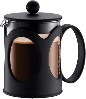 10683-01 Kenya French Press Coffee Maker, Borosilicate Glass - 4-Cup (0.5 L), Black