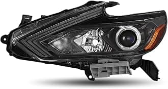 PENSUN Halogen Headlight Assembly Fit for 2016 2017 2018 Nissan Altima Replacement Headlamp Black Housing (Left Driver Side)