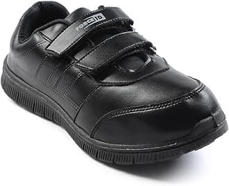 Liberty Uniform School Shoes for Kids with PVC Sole & Upper | Comfortable Footbed | Padded Foam Insole | Quick-Wear Velcro Closure | Stylish & Lightweight