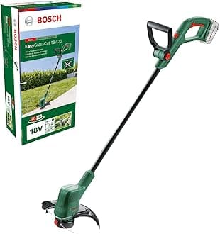 Bosch Cordless Grass Trimmer EasyGrassCut 18V-26 (Without Battery, 18 Volt System, Cutting Diameter: 26 cm, in Carton Packaging)