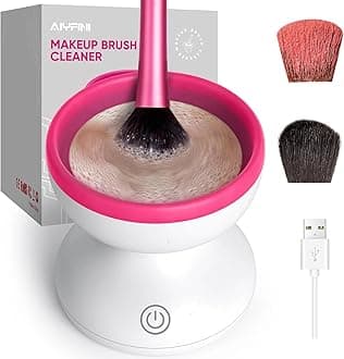 Makeup Brush Cleaner Machine-Professional Electric Make up Brushes Cleaner Cleanser Solution for Kabuki Foundation Liquid Powder Face Makeup Self Tanner Brush,Gifts for Women Stocking Stuffers