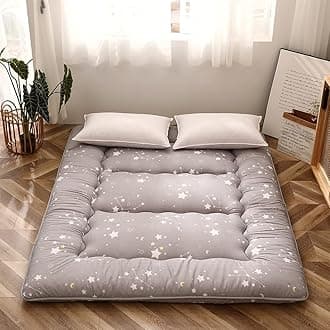 MAXYOYO Grey Constellation Japanese Floor Futon Mattress, Tatami Floor Mat Portable Camping Mattress Kids Sleeping Pad Foldable Roll Up Floor Lounger Couch Bed with Mattress Protector Full Size